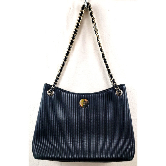 Henri Bendel No 7 Quilted Nappa Leather Tote Bag Preppy Classic - Picture 1 of 16